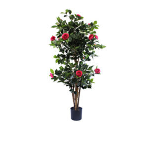 Realistic looking artificial fake tree used in offices, home and plantscaping for sale and bulk purchase online - FLOWERING-TREE-CAMELIA-PINK