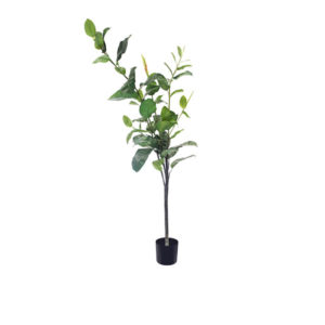 Realistic looking artificial fake tree used in offices, home and plantscaping for sale and bulk purchase online - rubber tree
