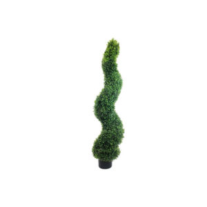 Realistic looking artificial fake tree used in offices, home and plantscaping for sale and bulk purchase online - spiral boxwood